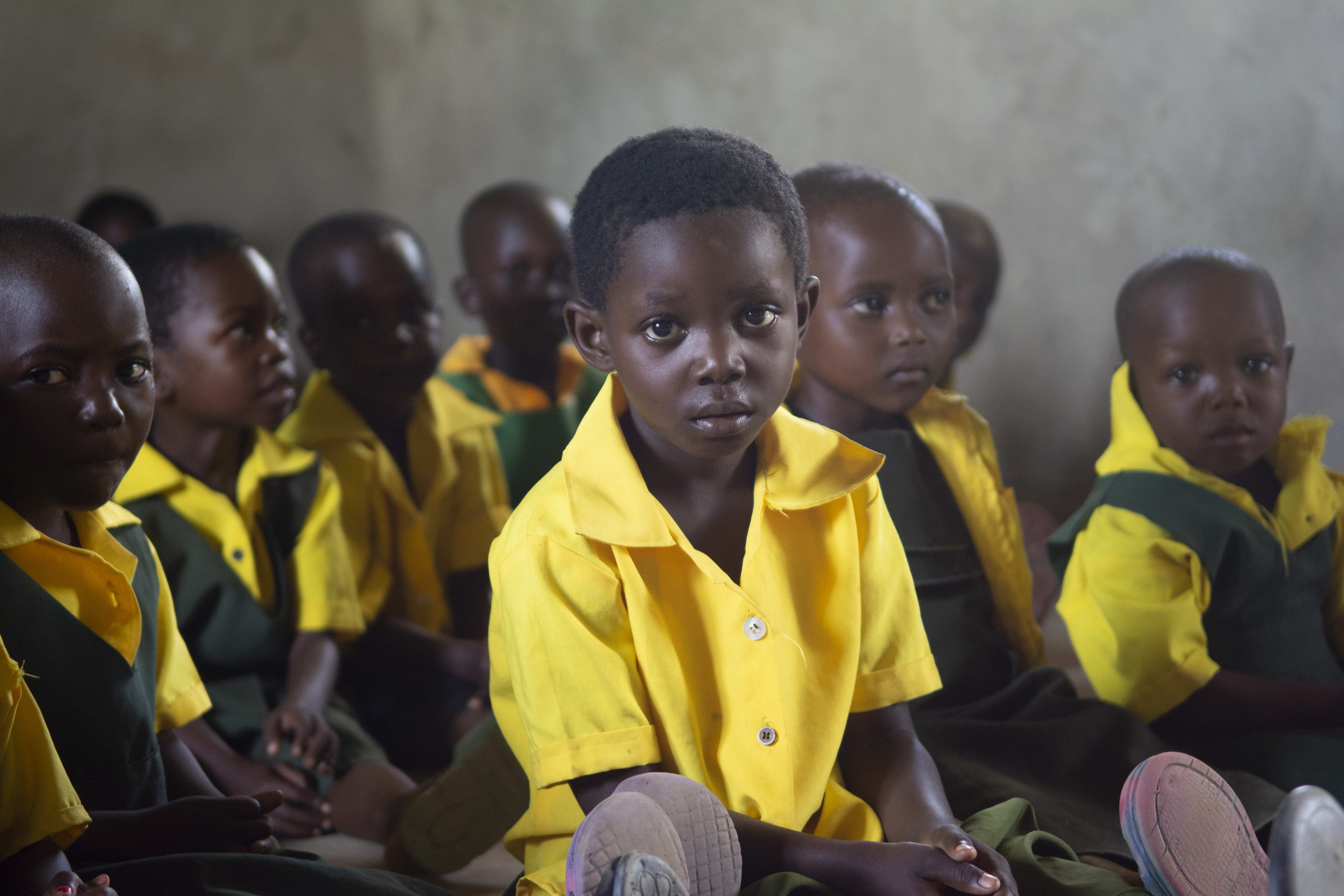 Kinder im Klassenzimmer der Vorschule in Mwangwera/Malawi (Quelle: Christian Nusch)