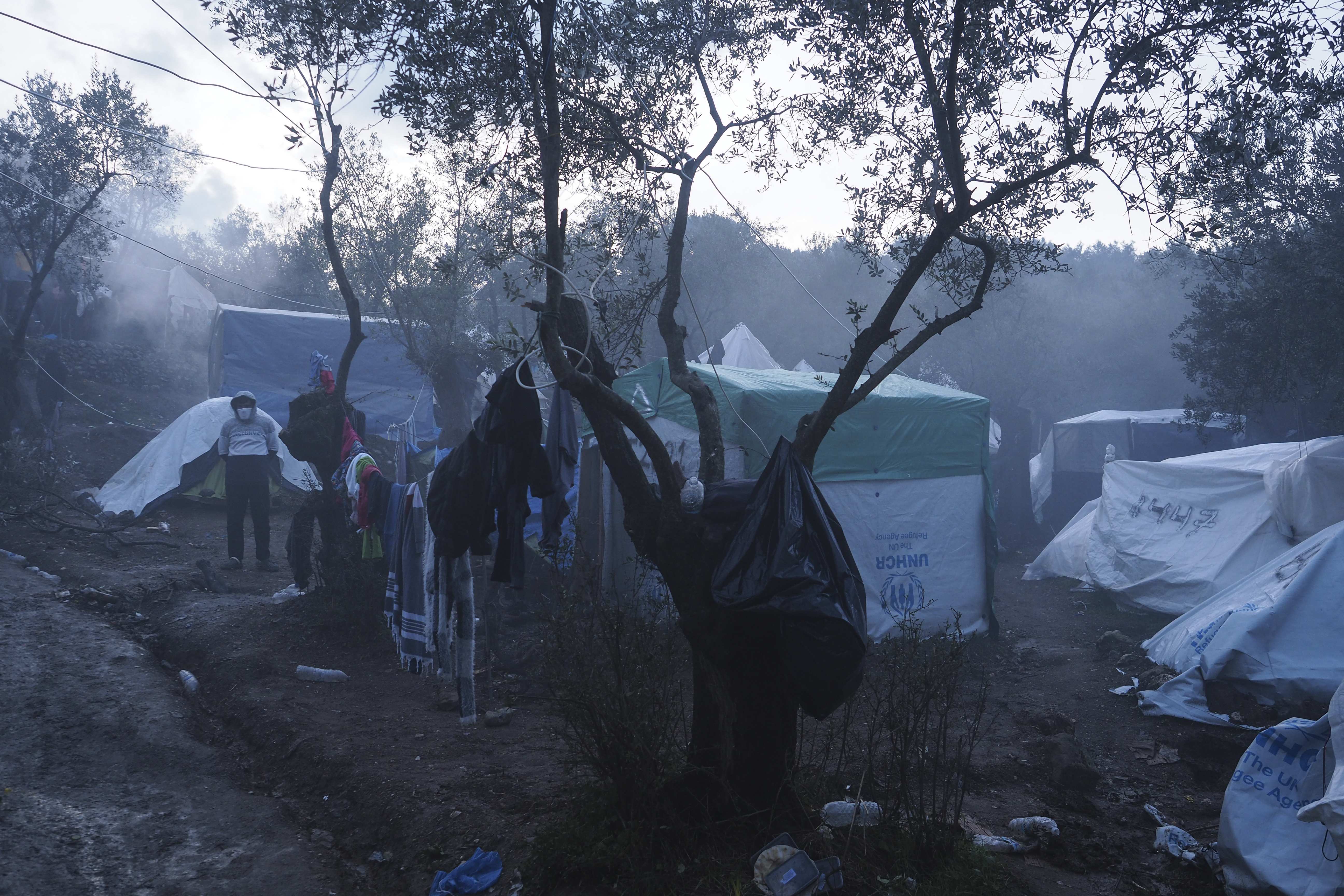 Flüchtlingsunterkünfte auf Lesbos (Foto: Kindernothilfe-Partner)